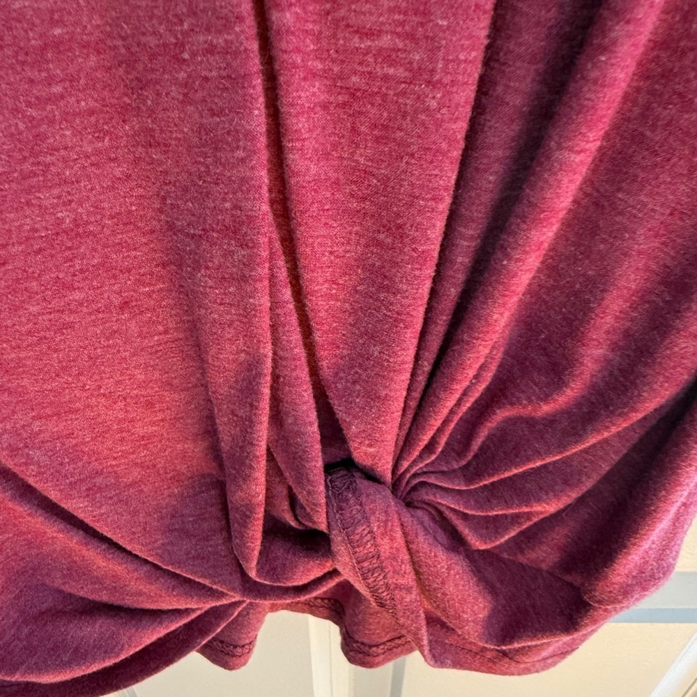 Yidarton Raspberry Front Knot Tunic Tee | Size Medium | Soft & Flattering Fit - Picture 2 of 4